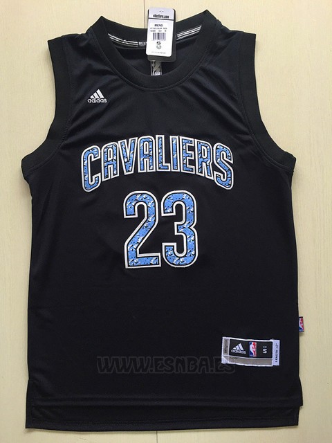 Camiseta Diamonds Editon Cleveland Cavaliers LeBron James #23 Negro